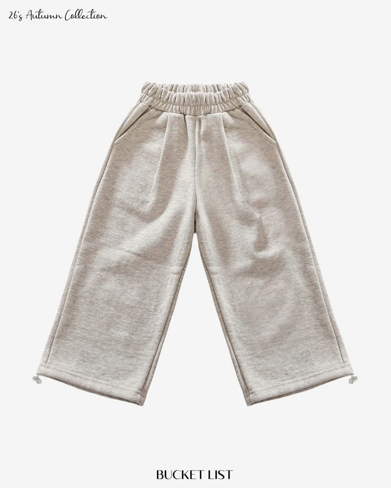 Bucket List - Korean Children Fashion - #kidsstore - Wide Sweat Pants - 2