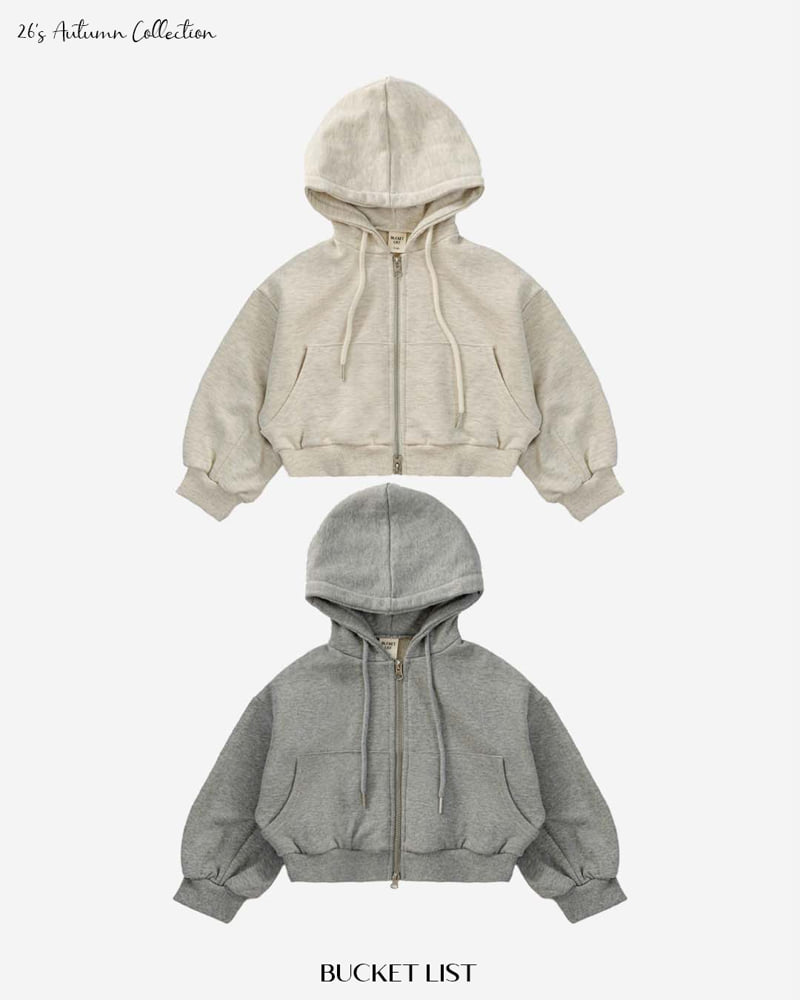 Bucket List - Korean Children Fashion - #kidsstore - Two Way Crop Hood Zip-up