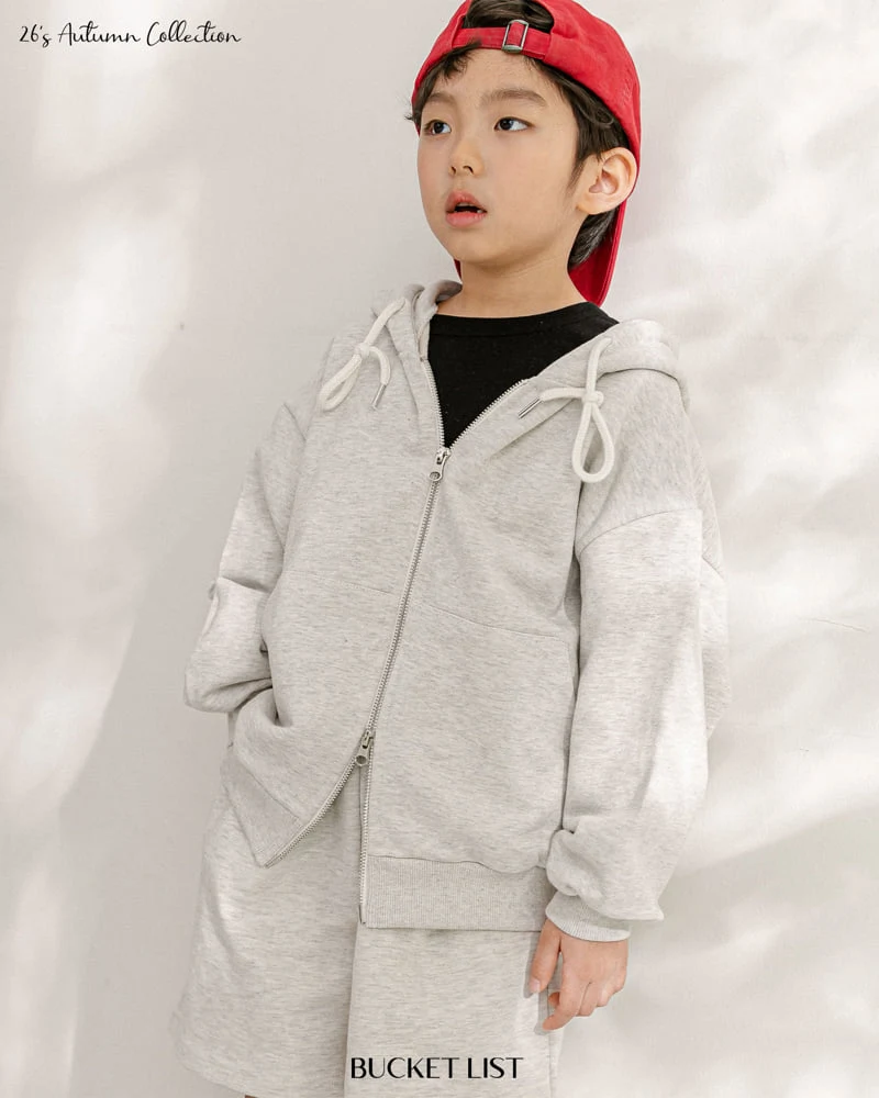 Bucket List - Korean Children Fashion - #kidsstore - 2 Way Sweat Hood Zip-up - 12