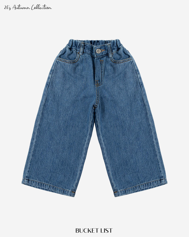 Bucket List - Korean Children Fashion - #kidsstore - Solid Denim Pants - 2