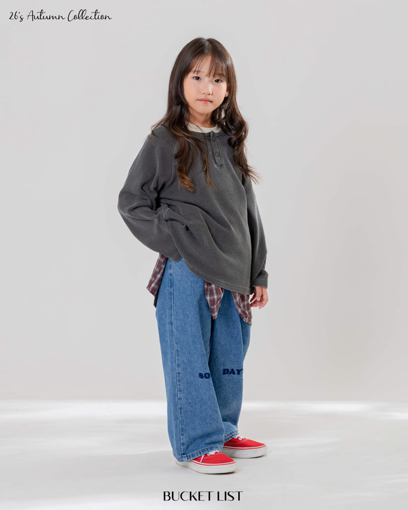 Bucket List - Korean Children Fashion - #kidzfashiontrend - Someday Embroidery Denim Pants - 11