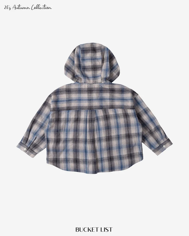 Bucket List - Korean Children Fashion - #kidsstore - Hood Check Shirt - 4