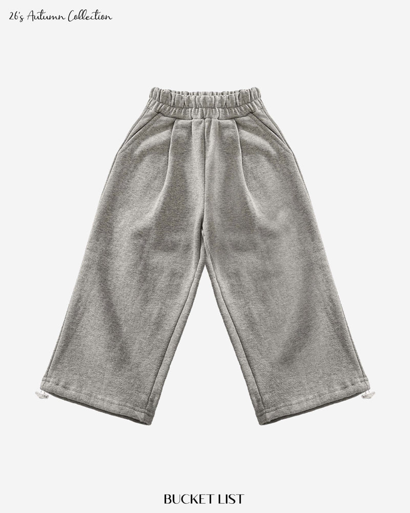 Bucket List - Korean Children Fashion - #kidzfashiontrend - Wide Sweat Pants - 3
