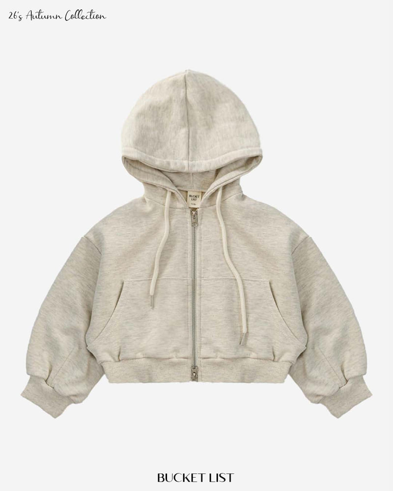 Bucket List - Korean Children Fashion - #kidzfashiontrend - Two Way Crop Hood Zip-up - 2