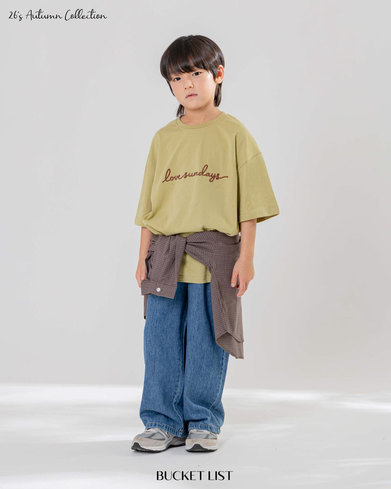 Bucket List - Korean Children Fashion - #kidzfashiontrend - Love Sunday Short Sleeved Tee - 10