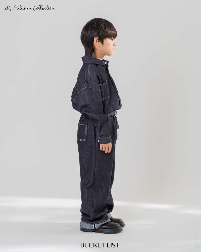 Bucket List - Korean Children Fashion - #littlefashionista - Non Faded Roll-up Denim Pants - 8