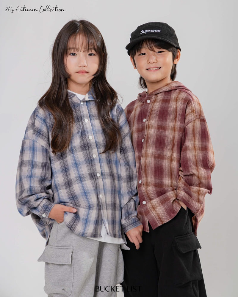 Bucket List - Korean Children Fashion - #littlefashionista - Hood Check Shirt - 6