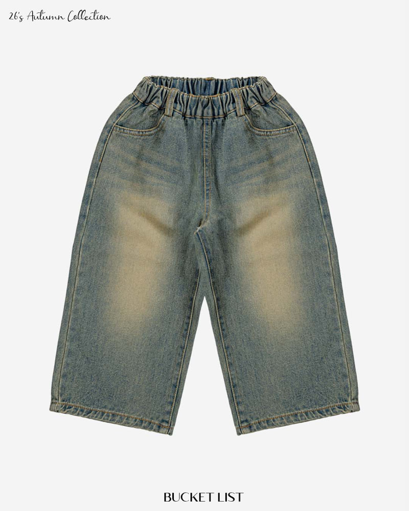 Bucket List - Korean Children Fashion - #littlefashionista - Cat Brushed Denim Pants - 2