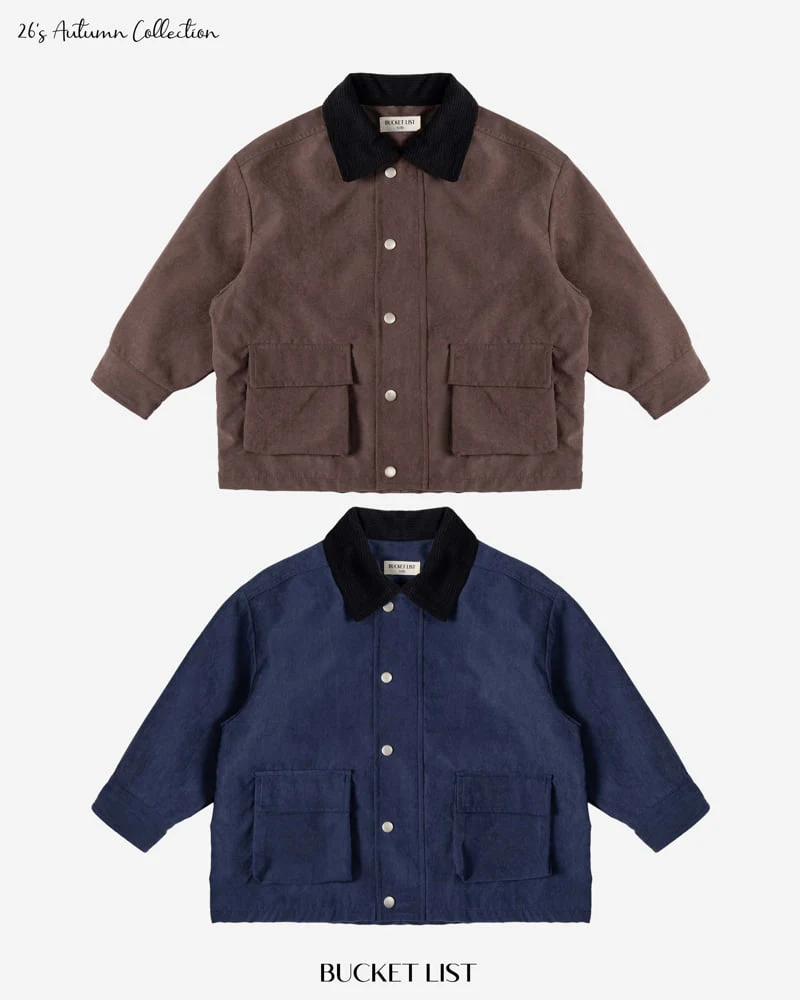 Bucket List - Korean Children Fashion - #littlefashionista - Corduroy Work Jacket