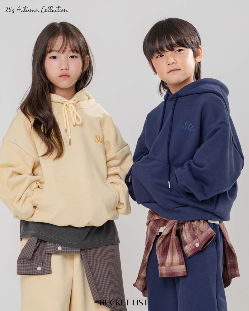 Bucket List - Korean Children Fashion - #littlefashionista - Stay Embroidery Hoodie - 9