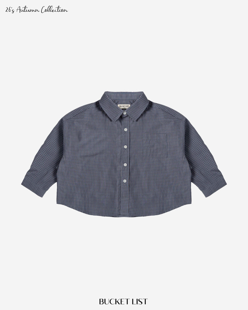 Bucket List - Korean Children Fashion - #littlefashionista - Smock Small Check Shirt - 3