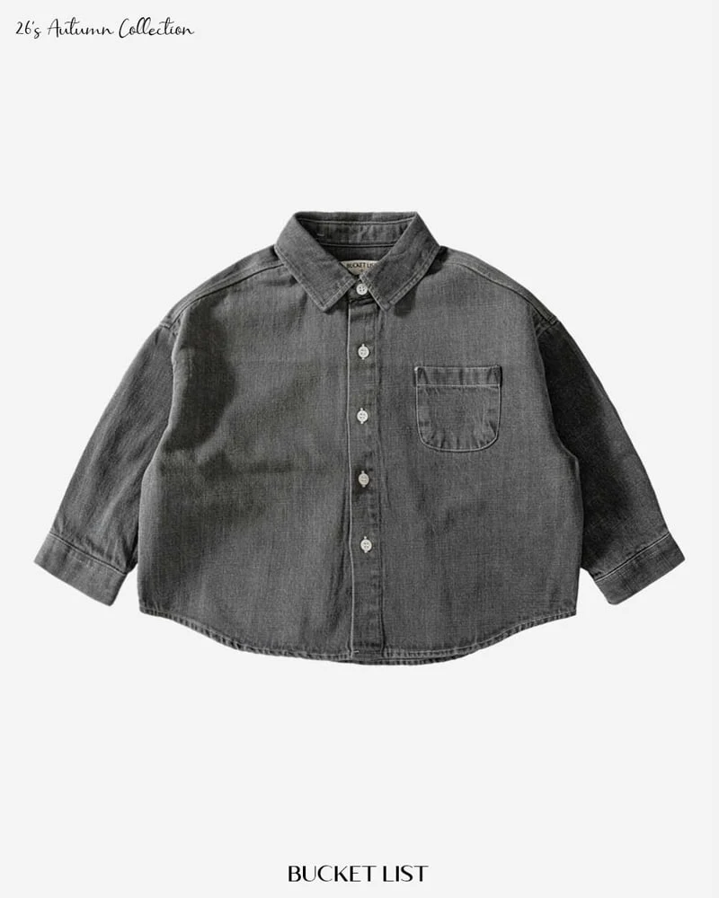 Bucket List - Korean Children Fashion - #magicofchildhood - Basic Denim Shirt - 2