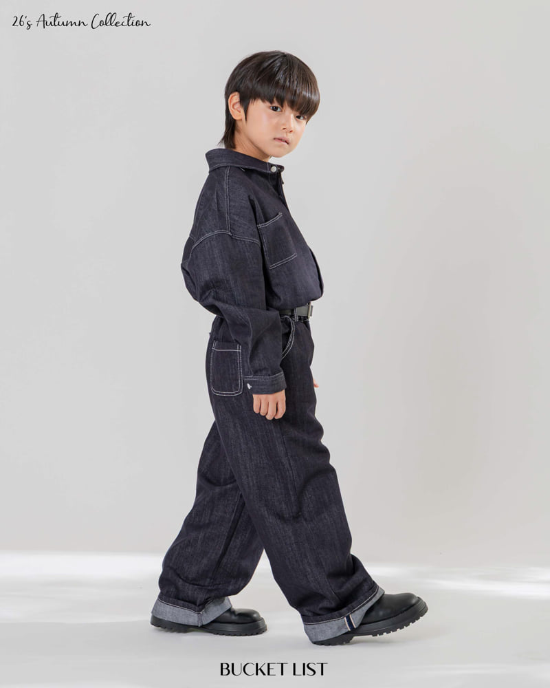 Bucket List - Korean Children Fashion - #magicofchildhood - Non Faded Roll-up Denim Pants - 9