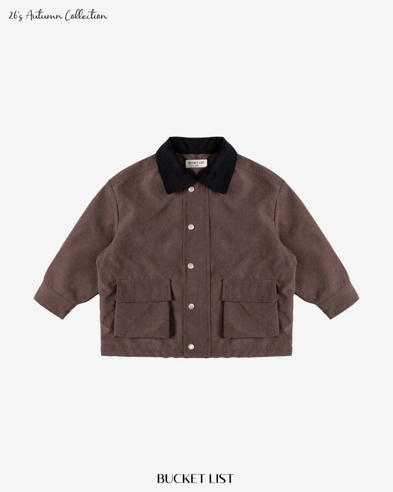 Bucket List - Korean Children Fashion - #magicofchildhood - Corduroy Work Jacket - 2