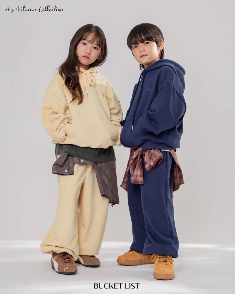 Bucket List - Korean Children Fashion - #magicofchildhood - Stay Embroidery Hoodie - 10