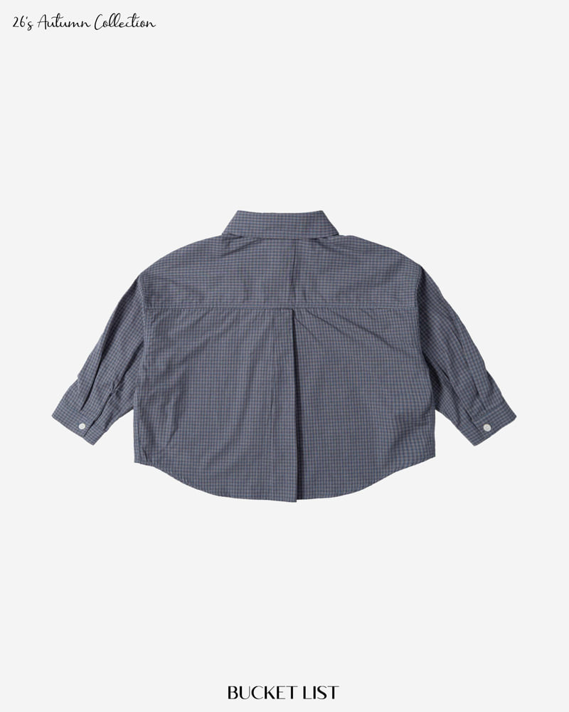 Bucket List - Korean Children Fashion - #littlefashionista - Smock Small Check Shirt - 4