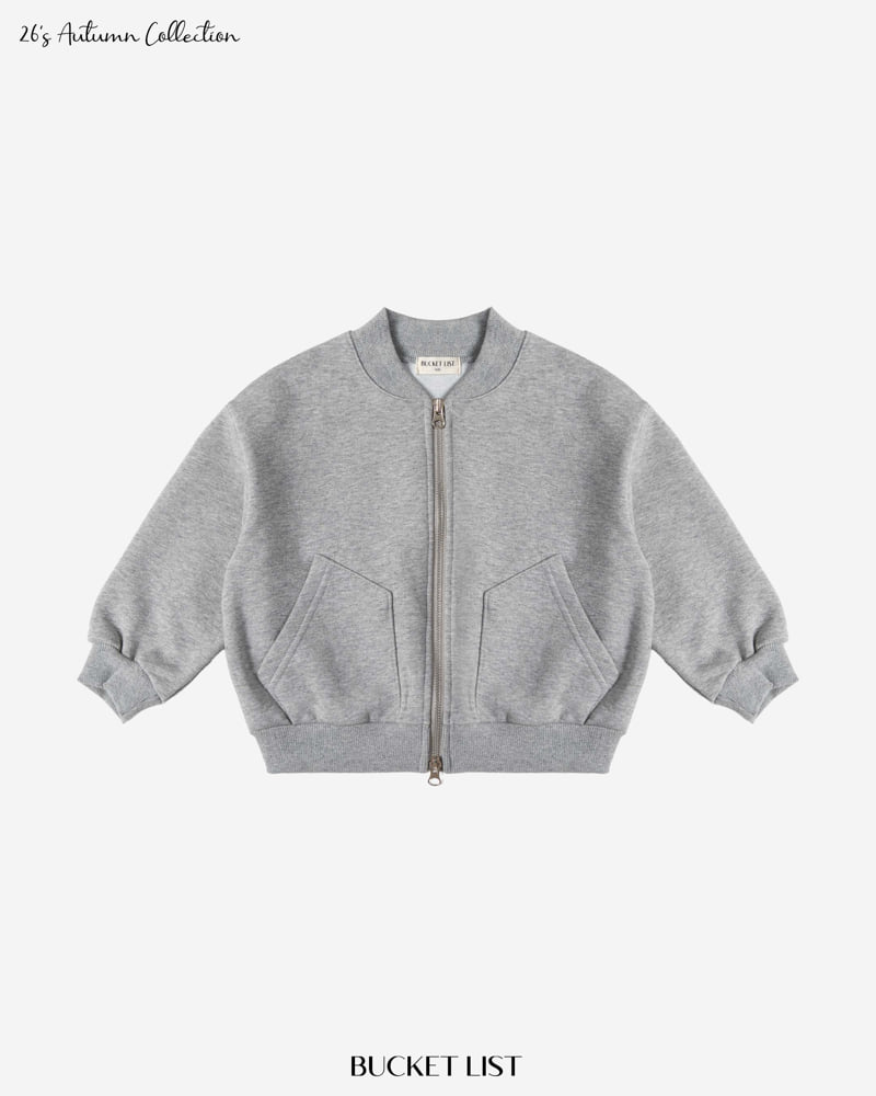Bucket List - Korean Children Fashion - #minifashionista - Two Way Sweat Blouson - 3