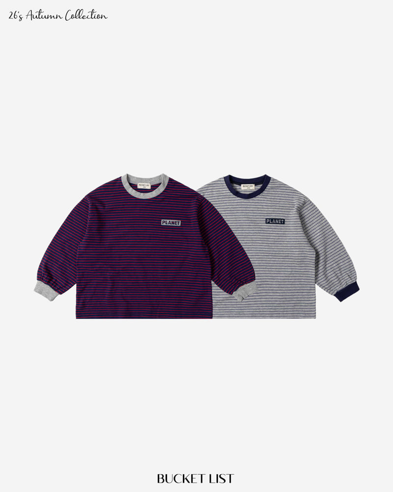 Bucket List - Korean Children Fashion - #minifashionista - Planet Stripe Tee - 5