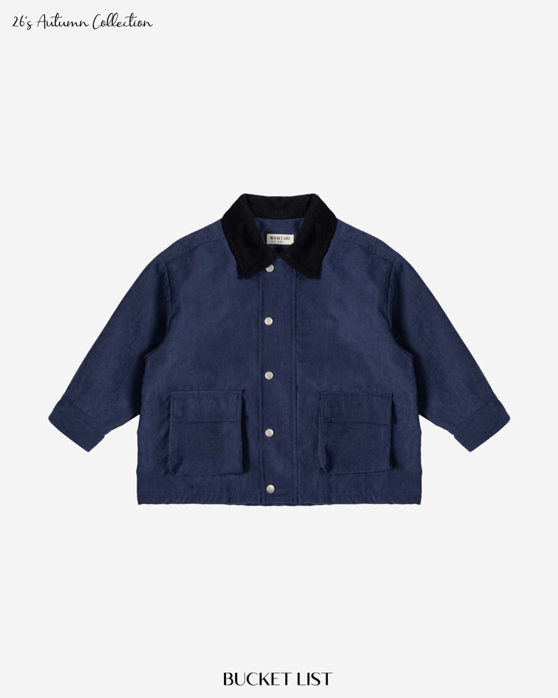 Bucket List - Korean Children Fashion - #minifashionista - Corduroy Work Jacket - 3