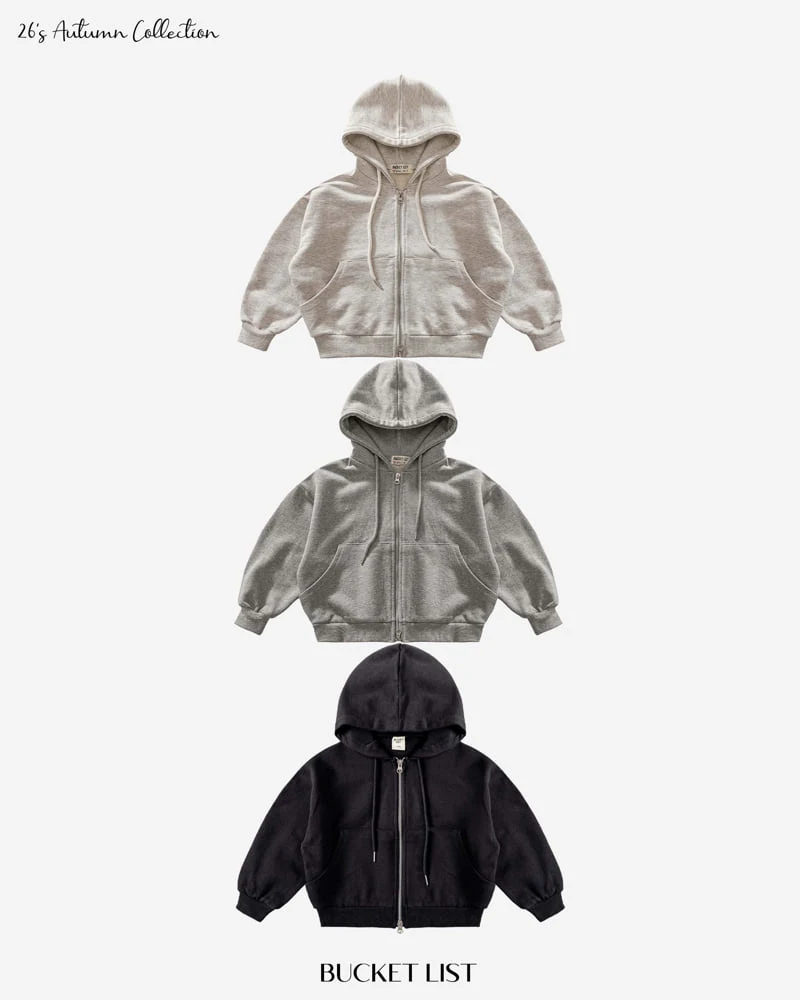 Bucket List - Korean Children Fashion - #minifashionista - 2 Way Sweat Hood Zip-up