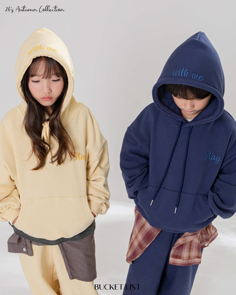 Bucket List - Korean Children Fashion - #minifashionista - Stay Embroidery Hoodie - 11