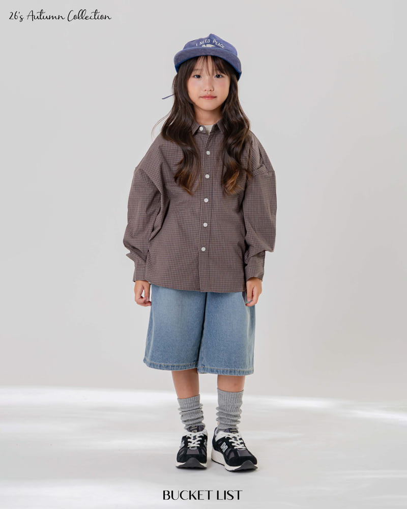 Bucket List - Korean Children Fashion - #prettylittlegirls - Smock Small Check Shirt - 6
