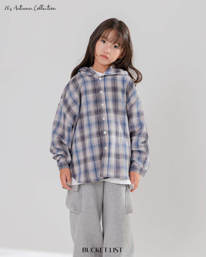Bucket List - Korean Children Fashion - #stylishchildhood - Hood Check Shirt - 12