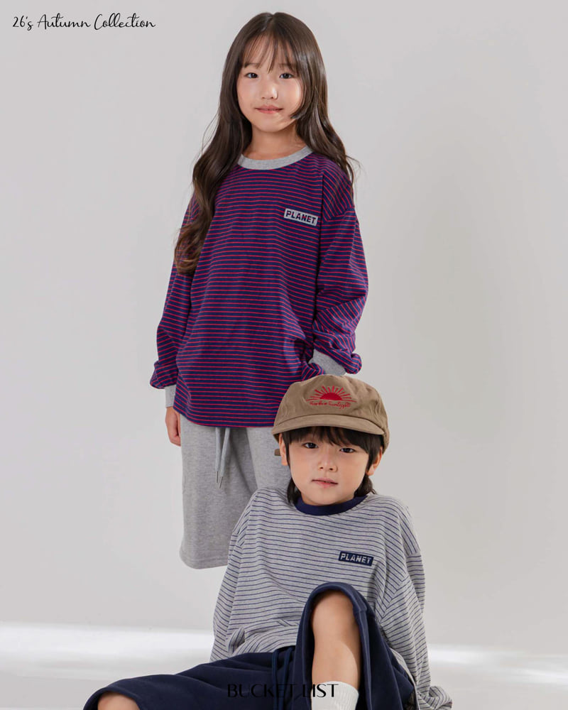 Bucket List - Korean Children Fashion - #stylishchildhood - Planet Stripe Tee - 9