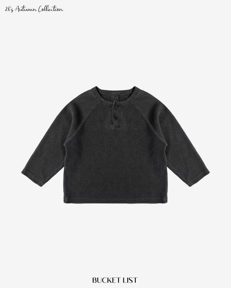Bucket List - Korean Children Fashion - #toddlerclothing - Dying Waffle Raglan Tee - 4