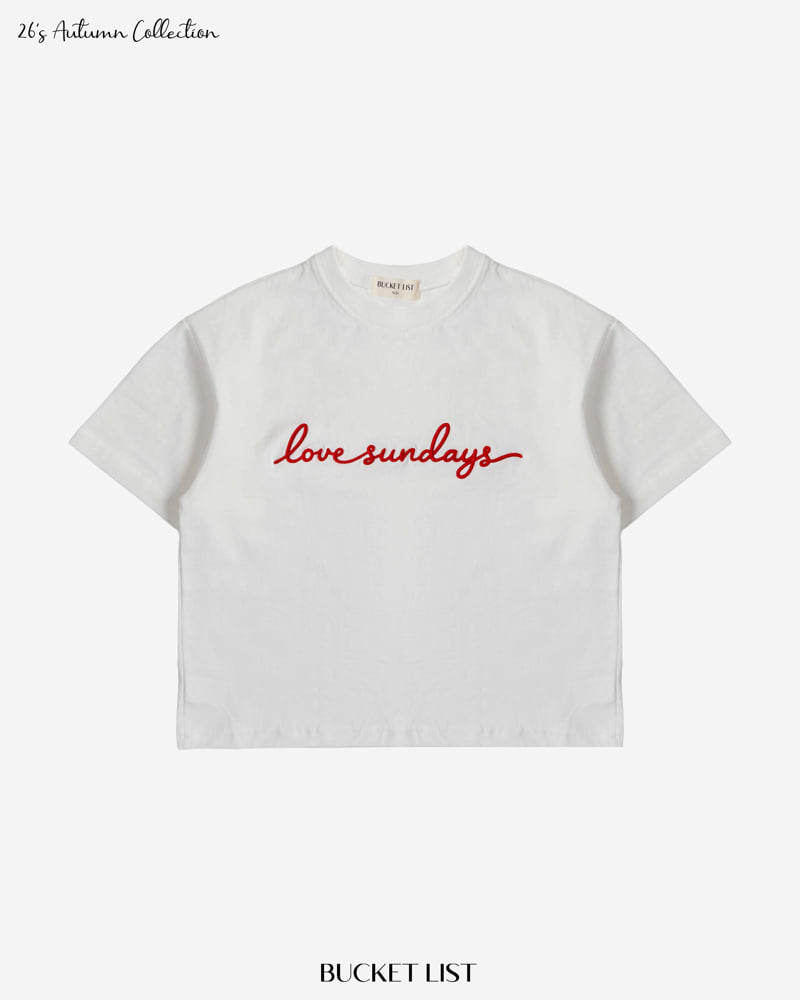 Bucket List - Korean Children Fashion - #stylishchildhood - Love Sunday Short Sleeved Tee - 2