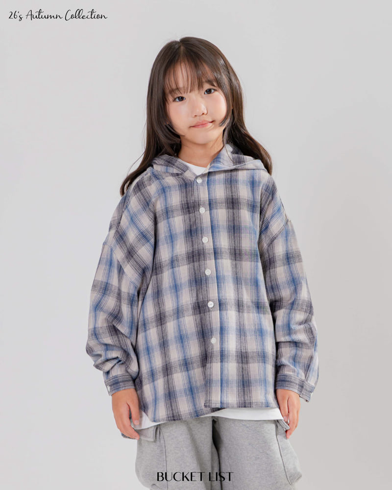 Bucket List - Korean Children Fashion - #todddlerfashion - Hood Check Shirt - 10