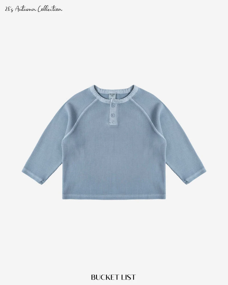 Bucket List - Korean Children Fashion - #toddlerclothing - Dying Waffle Raglan Tee - 3