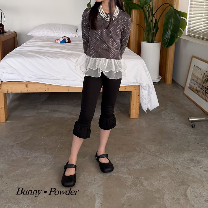 Bunny Powder - Korean Children Fashion - #Kfashion4kids - Frill Capri Pants - 10