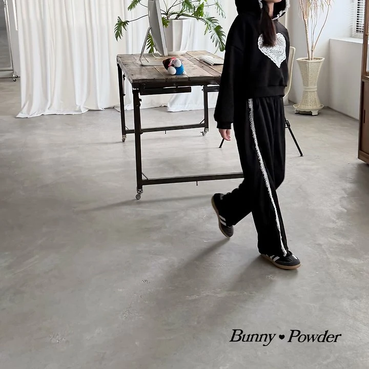 Bunny Powder - Korean Children Fashion - #Kfashion4kids - Lace Track Pants - 6
