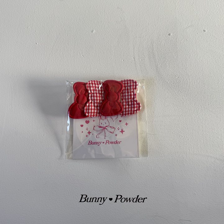 Bunny Powder - Korean Children Fashion - #Kfashion4kids - Kiki Ribbon Hairpin