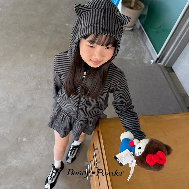 Bunny Powder - Korean Children Fashion - #childofig - Minami Hood Zip-up - 6