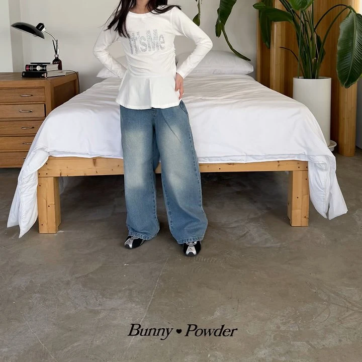 Bunny Powder - Korean Children Fashion - #childofig - Cortis Denim Pants - 3