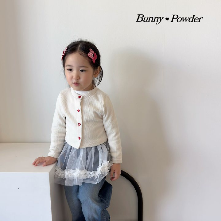 Bunny Powder - Korean Children Fashion - #childofig - Heart Button Cardigan - 11
