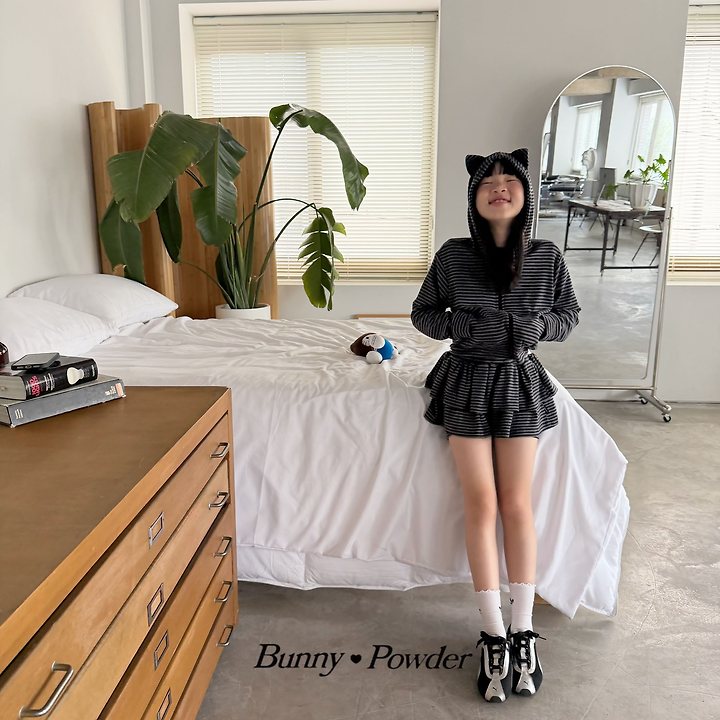Bunny Powder - Korean Children Fashion - #childrensboutique - Minami Hood Zip-up - 7