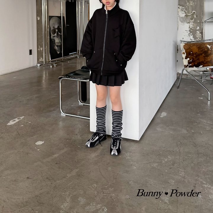 Bunny Powder - Korean Children Fashion - #childrensboutique - Star Zip-up Jacket - 8