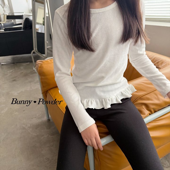 Bunny Powder - Korean Children Fashion - #designkidswear - Heart Eyelet Tee - 3