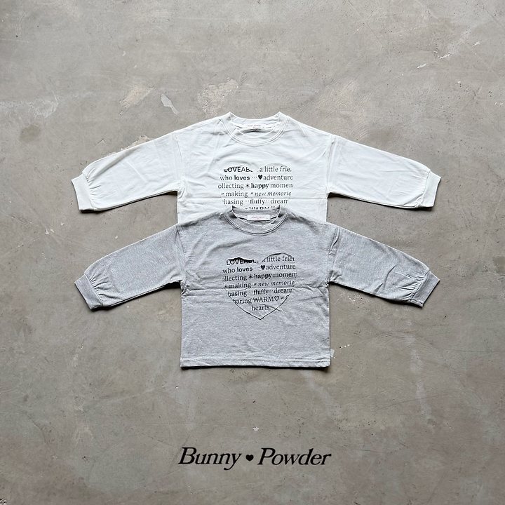 Bunny Powder - Korean Children Fashion - #designkidswear - Warm Heart Tee