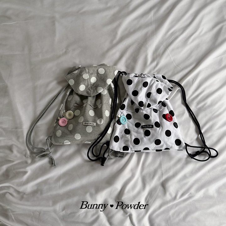 Bunny Powder - Korean Children Fashion - #designkidswear - Dot Hood Bag