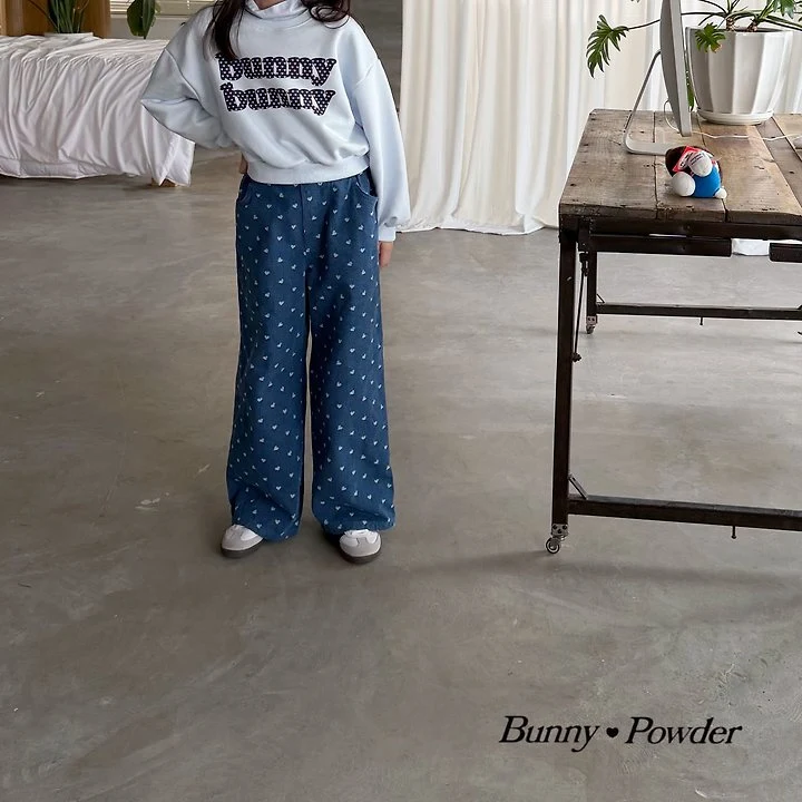 Bunny Powder - Korean Children Fashion - #discoveringself - Lovelove Denim Pants - 12