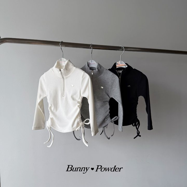 Bunny Powder - Korean Children Fashion - #discoveringself - Annie Half Zip-up Tee