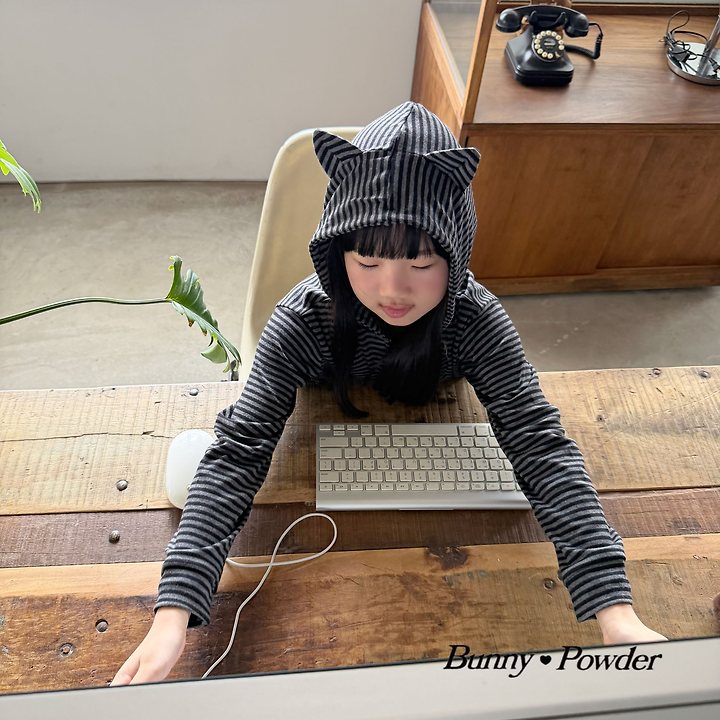 Bunny Powder - Korean Children Fashion - #fashionkids - Minami Hood Zip-up - 10