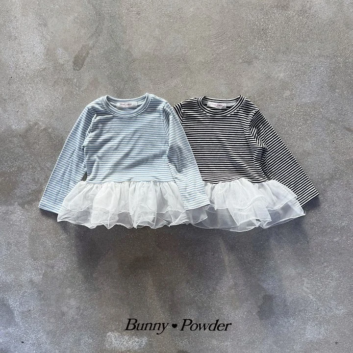 Bunny Powder - Korean Children Fashion - #fashionkids - Cha Stripe Tee