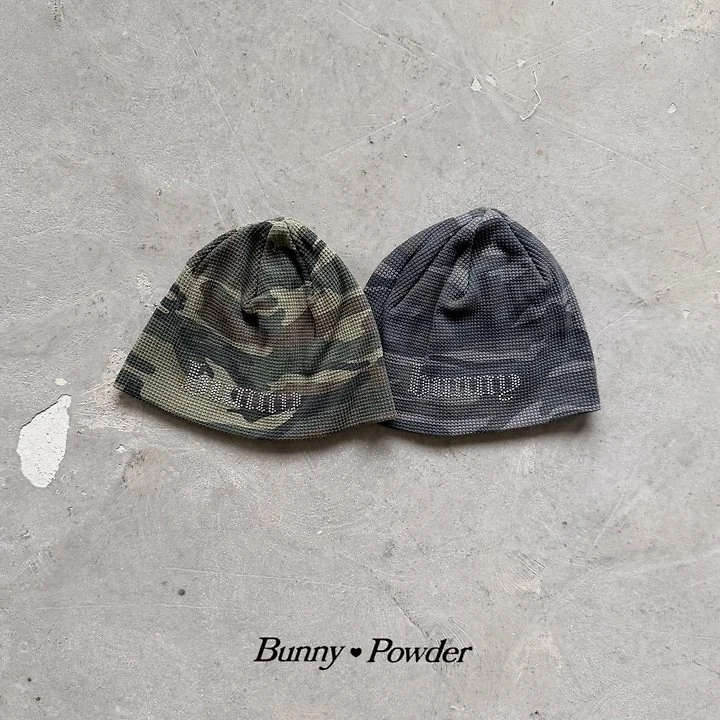 Bunny Powder - Korean Children Fashion - #fashionkids - Camo Waffle Beanie