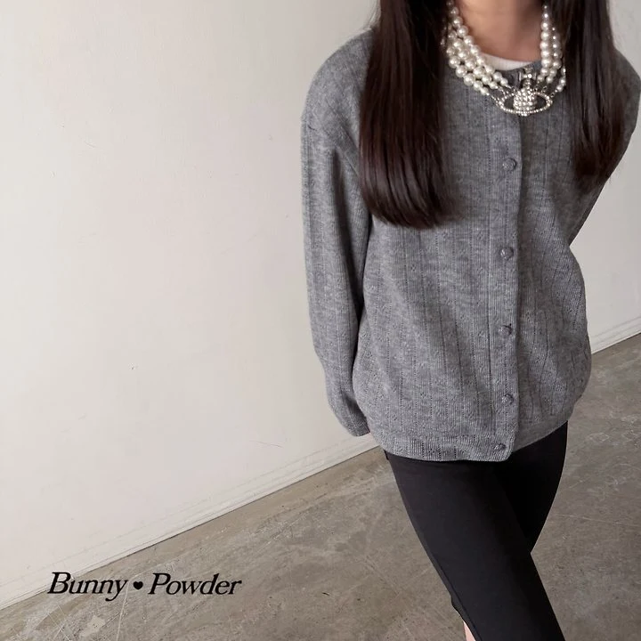 Bunny Powder - Korean Children Fashion - #kidsshorts - Rose Button Cardigan - 12