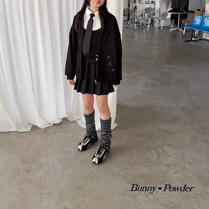 Bunny Powder - Korean Children Fashion - #kidsshorts - Star Zip-up Jacket - 12